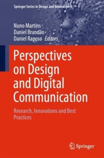 Perspectives on Design and Digital Communication Perspectives on Design and Digital Communication