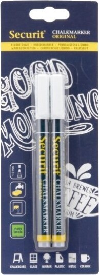 Chalkmarker Securit® Original Kridtmarker Hvid 1 2 Mm