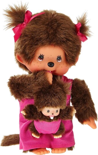 Monchhichi Mor & Barn Dukke 20 cm 2+ år Rosa