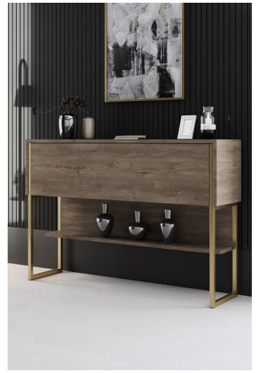 Luxe Kommode 120 cm Gull/Valnøtt Luxe Kommode 120 cm Gull/Valnøtt