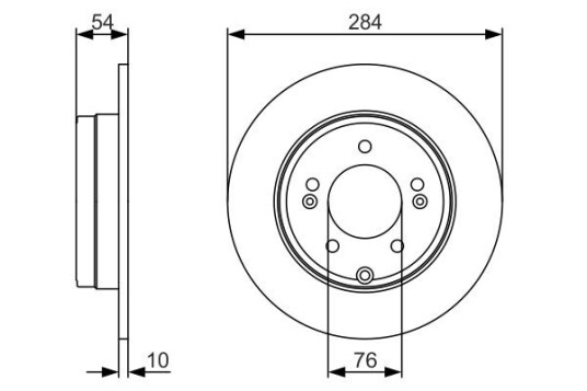 Bremseskive BOSCH 0 986 479 A45 Bremseskive BOSCH 0 986 479 A45