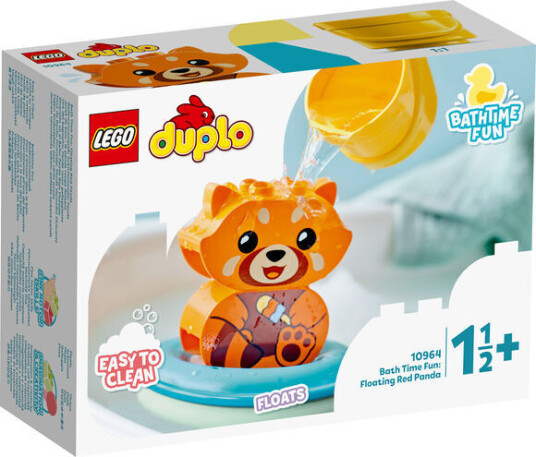 Rød Panda som flyter LEGO