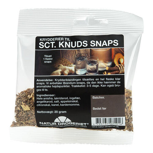 Natur Drogeriet Natur-Drogeriet Sct. Knuds Snaps Krydderblanding 20g Natur Drogeriet Natur-Drogeriet Sct. Knuds Snaps Krydderblanding 20g