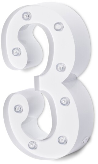 Alice & Fox Sifferlampe 3 Hvit Alice & Fox Sifferlampe 3 Hvit