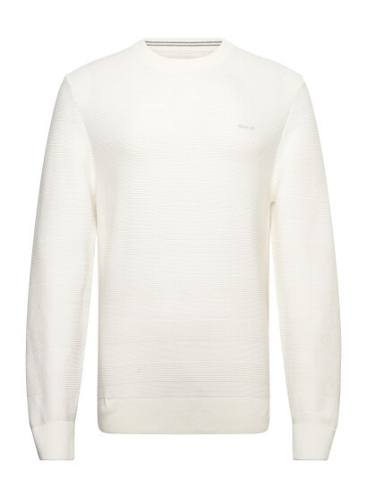 GANT Cotton Texture C Neck Cream L GANT Cotton Texture C Neck Cream L