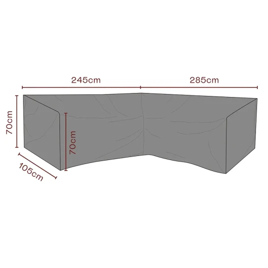 Brafab Møbeltrekk hjørnesofa 285/245x70x105 cm Premium