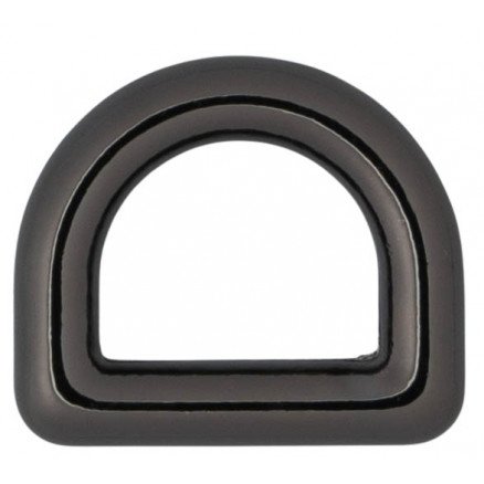 Infinity Hearts D ring Messing Gunmetal 12x12mm 5 stk 