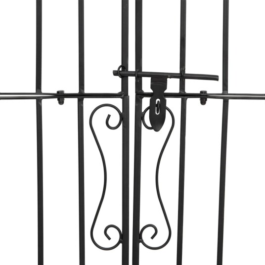 vidaXL Hageport svart 121x8x150 cm smijern vidaXL Hageport svart 121x8x150 cm smijern