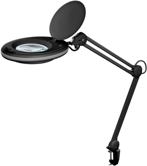 Goobay 8W LED-forstørrelseslampe med klips og 1,75x forstørrelse, svart Goobay 8W LED-forstørrelseslampe med klips og 1,75x forstørrelse, svart