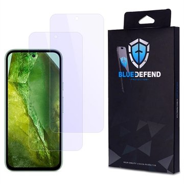 BlueDefend Google Pixel 8a Anti Blue Light Skjermbeskyttere Beskyttelsesglass 2 stk.