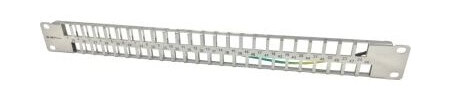 Alantec Patch Panel 19" Modulær 48 Porter 1U Med Støtte Uutstyrt Alantec