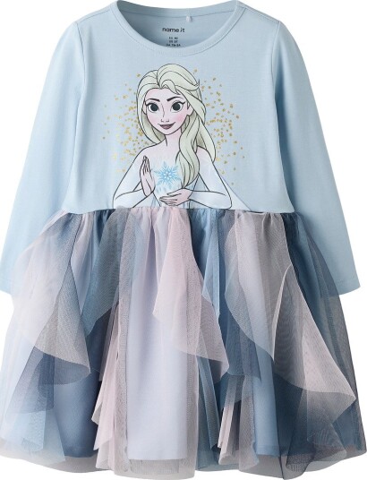 Name It Kjole Tyl NmfSori Frossen Dempet Blue Name It 2 år (92) Kjole Blå Lyseblå Rosa