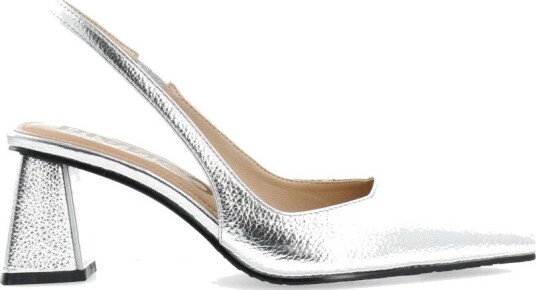 Bianco Pumps biaMaralyn Slingback Metallic Sølv Bianco Pumps biaMaralyn Slingback Metallic Sølv