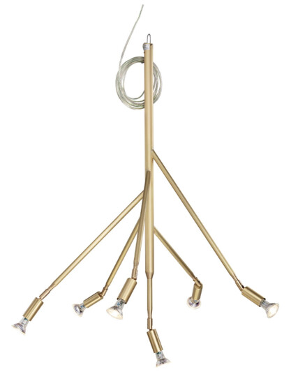 Örsjö Belysning - Kvist Pendant 6 Brushed Brass - Lysekroner - Jonas Bohlin - Gull