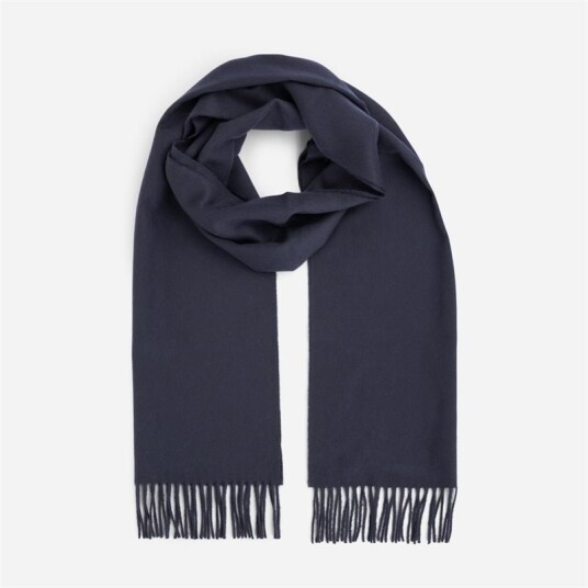 Johnstons of Elgin Plain Scarf Wool - Dark Navy Blå OS