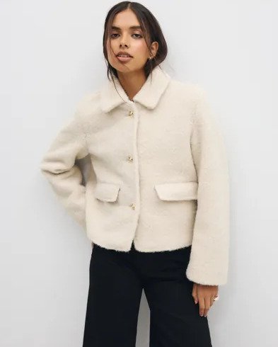 Vero Moda Hvit Vmelenaholly Short Jacket Boo