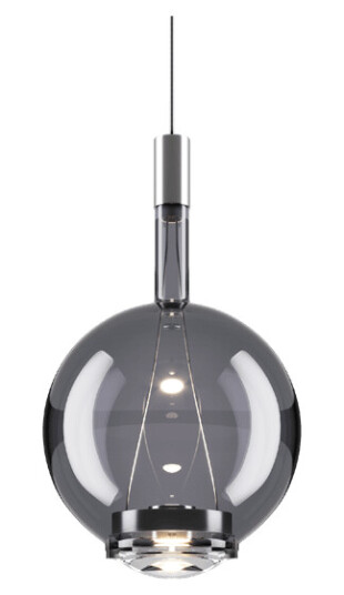Lodes Sky-Fall Rund Taklampe Medium 3000K Glossy Smoke/Glass Lodes Sky-Fall Rund Taklampe Medium 3000K Glossy Smoke/Glass