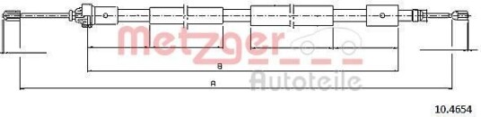 Tautrekk, håndbremse METZGER 10.4654