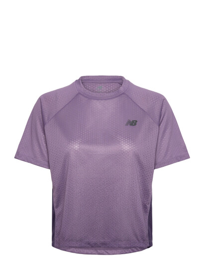 New Balance Viz Tech Run T Shirt Purple XS