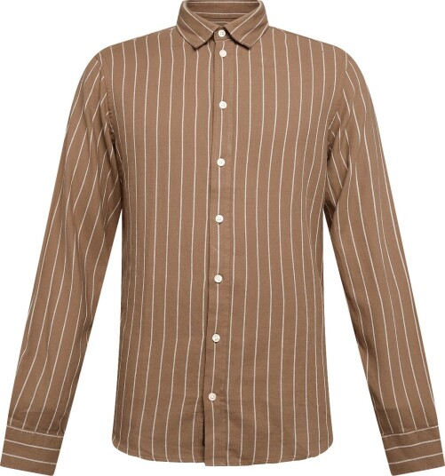 Casual Friday Cfanton Ls Bd 0159 Striped Shirt   CHOCOLATE CHIP   3XL