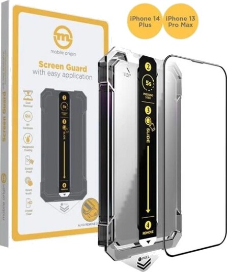 Mobile Origin Skjermbeskytter for iPhone 14 Plus / 13 Pro Max med Enkel Applikator