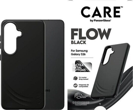 CARE by PanzerGlass Flow Mobildeksel Svart med Qi for Samsung Galaxy S26