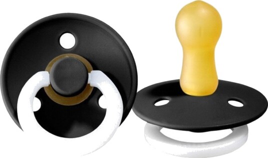 Bibs Smokk Naturgummi 0-6 mnd Str. S Black Glow In The Dark