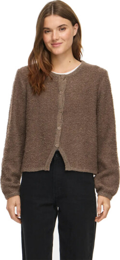 Vila Pigga O Neck Long Sleeve Knit Jacket Grå S Vila Pigga O Neck Long Sleeve Knit Jacket Grå S