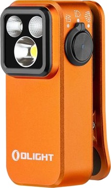 Lommelykt OLIGHT Oclip Pro S - 600 lm / 57 mm / Oppladbar, Oransje