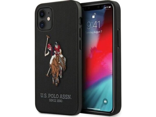 Us Polo Ushcp12spugflbk Iphone 12 Mini 5.4" Black/Black Polo Embroidery Collection