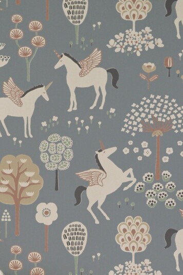 Majvillan Tapet True Unicorns Evening Blue