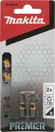 Makita Skrutrekkerbits E-03224 T25x25mm 2 Stk