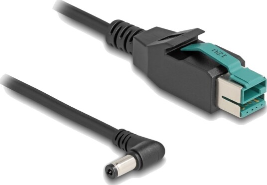 Delock Strømforsynt Usb Kabel Usb Pluspower 12 V Hann Til 5,5 X 2,1 Mm Dc Jakk Hann Vinklet 12 V 3 M Svart