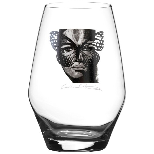 Carolina Gynning Golden Butterfly B&W Drikkeglass