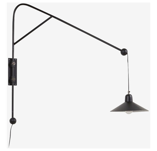 Kave Home HomeVegglampe EleazarSvartVegglamperFra Homeroom