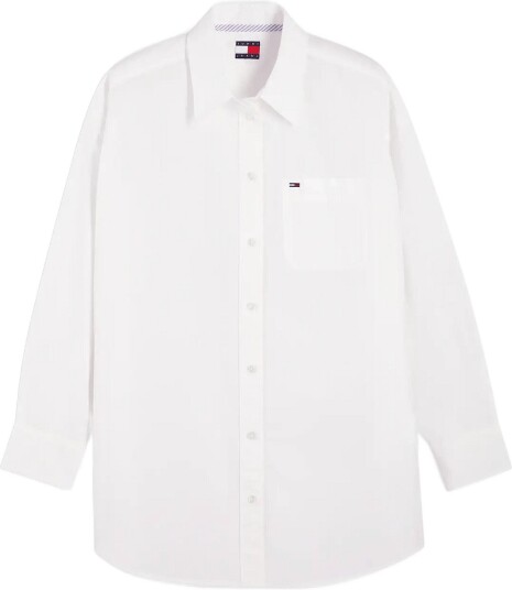 Tommy Jeans Tjw Ovs Essential Shirt Ext White S
