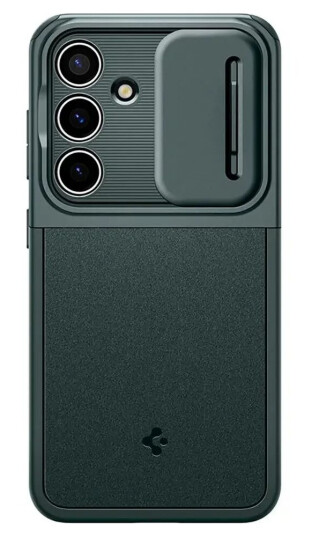 Spigen Samsung Galaxy S24 Spigen Optik Armor Deksel - Mørk Grønn