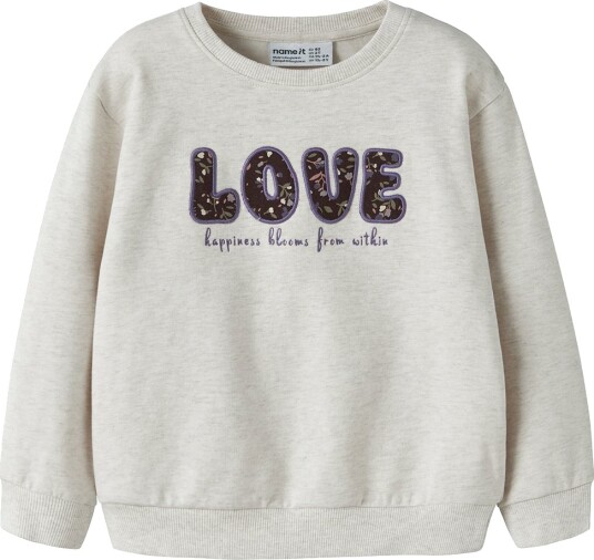 Name It Collegegenser - NmfOclove - Peyote Melange - Name It - 1½ år (86) - Collegegenser Beige Grå Lilla