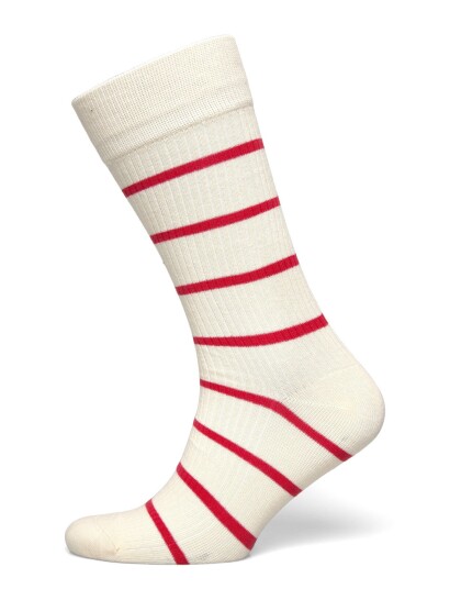 GANT Striped Rib Socks Cream 40 42