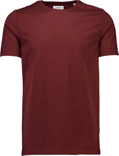 Lindbergh Mouliné O Neck Tee S/S   Burgundy   XXXL