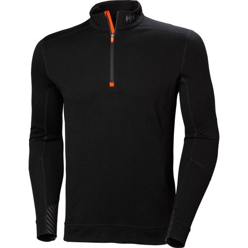 HH Workwear Workwear Helly Hansen Lifa Merinoull Undertrøye Med Halv Glidelås Svart XXL HH Workwear Workwear Helly Hansen Lifa Merinoull Undertrøye Med Halv Glidelås Svart XXL