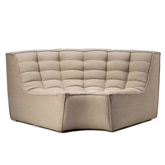 Ethnicraft N701 Hjørnesofa rundt hjørne Beige Ethnicraft N701 Hjørnesofa rundt hjørne Beige