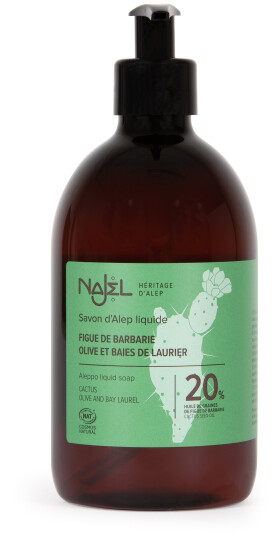Flytende Alepposåpe med 20% Kaktusfrøolje 500 ML Flytende Alepposåpe med 20% Kaktusfrøolje 500 ML