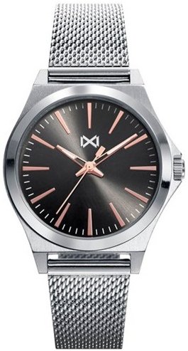 Mark Maddox Dameklokke MM7102 17 Classic Sort/Stål Ø33 mm