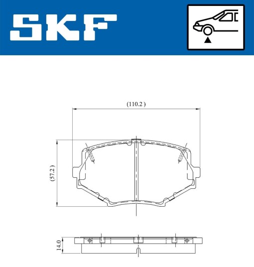 Bremseklosser SKF VKBP 80564 A