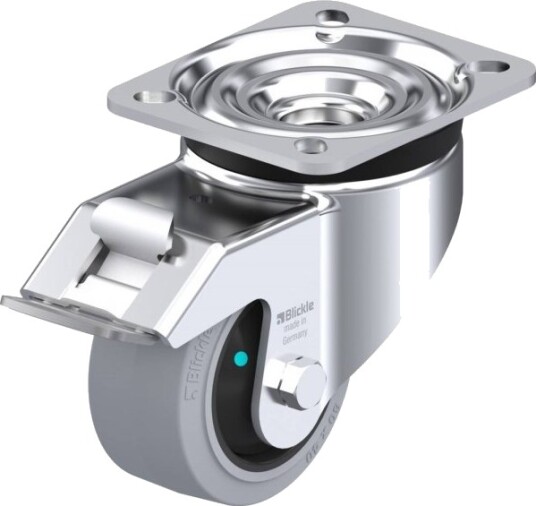 Blickle 850903 Lk-Poev 82Kfd-Fi-Sg Styrehjul Med Brems - Hjuldiameter 80 Mm - Bæreevne (Maks.) 200 Kg - 1 Stk