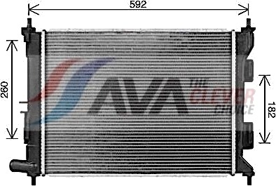 AVA COOLING SYSTEMS HY2494 Radiator motorkjøling
