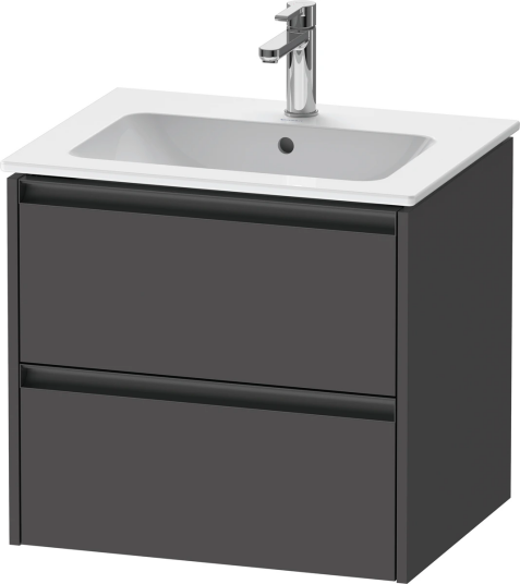Duravit Ketho.2 Servantskap 2 Skuffer 610x480 mm Grafitt Matt