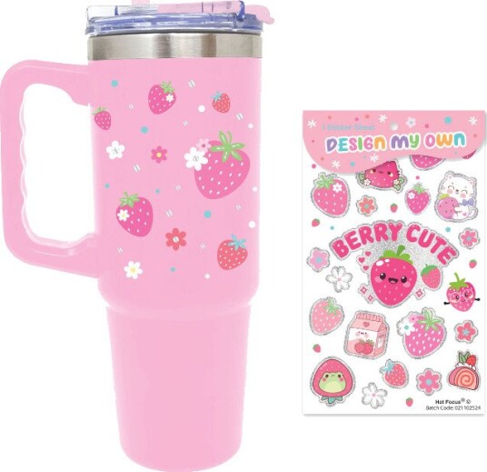 Hot Focus Termokopp med Klistremerker Berry Cute