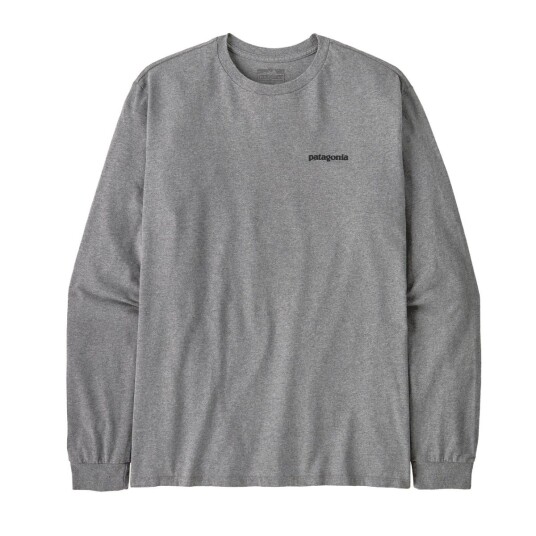 Patagonia P-6 Logo Langermet T-skjorte Herre Gravel Heather